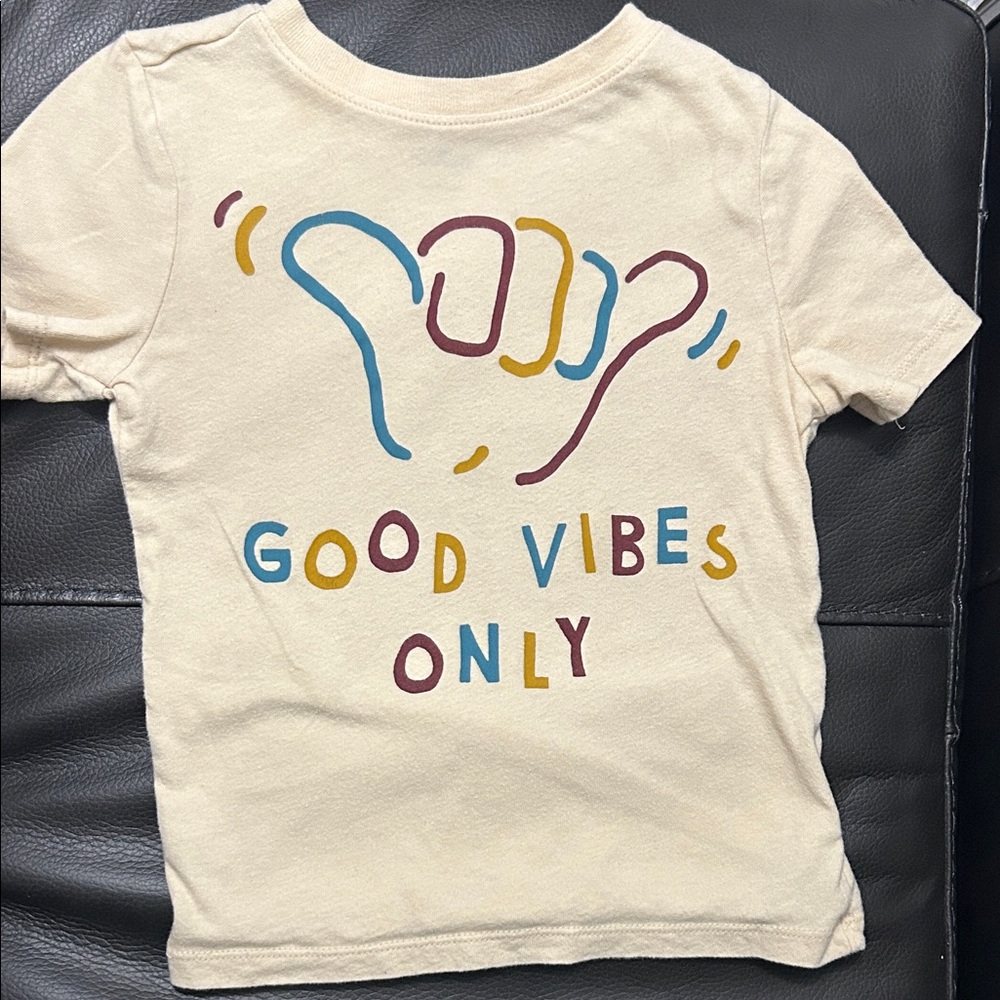 Old Navy Cream Tee with Vibrant Print